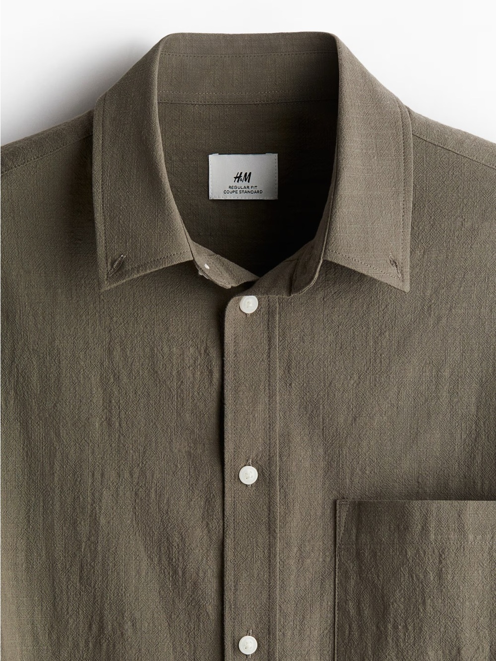 H&M Men’s Regular Fit Textured Shirt - Picture 3 of 12